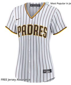 Women's Machado Jersey Padres, Nike White/Brown Home MLB Replica Jersey - Best MLB Jerseys