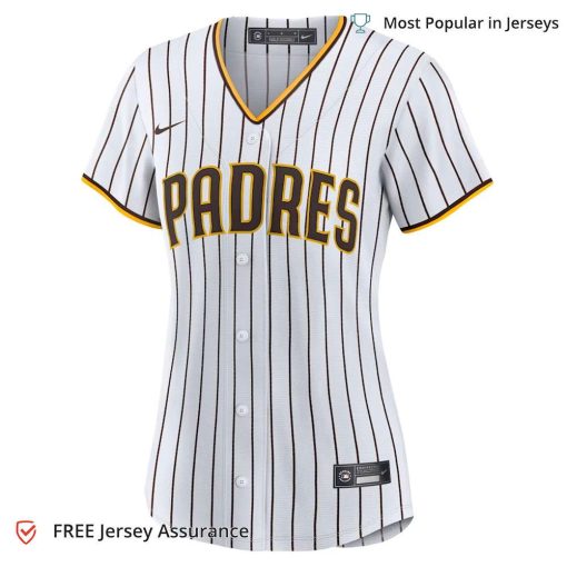 Women’s Machado Jersey Padres, Nike White/Brown Home MLB Replica Jersey – Best MLB Jerseys