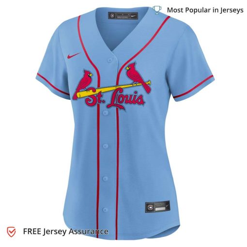 Women’s St. Louis Cardinals Goldschmidt Jersey, Nike Light Blue Alternate MLB Replica Jersey – Best MLB Jerseys