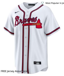 Men's Atlanta Braves Austin Riley Jersey, Nike White Home MLB Replica Jersey - Best MLB Jerseys