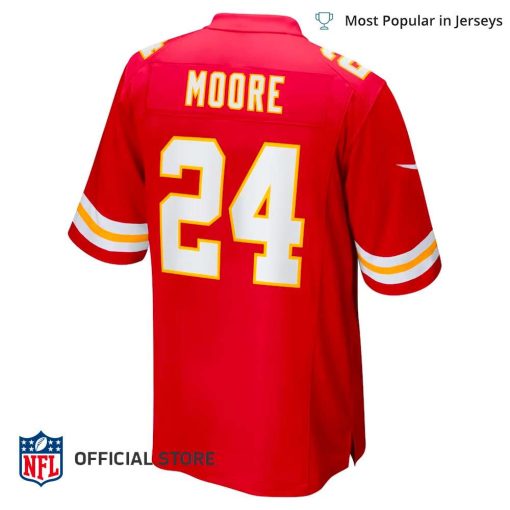 NFL Jersey Men’s Kansas City Chiefs Skyy Moore Jersey Red Game Player Jersey