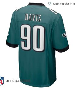 NFL Jersey Men’s Philadelphia Eagles Jordan Davis Jersey Nike Green Player Game Jersey