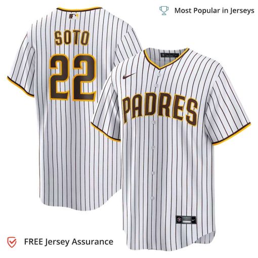 Men’s Soto Jersey Padres, Nike White/Brown Home MLB Replica Jersey – Best MLB Jerseys