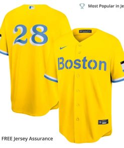 Men’s Boston Red Sox JD Martinez Jersey, Nike Gold City Connect MLB Replica Jersey – Best MLB Jerseys