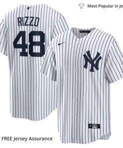 Men’s Rizzo Yankees Jersey, Nike White Home Official MLB Replica Jersey – Best MLB Jerseys