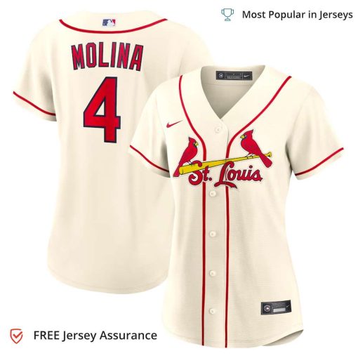 Women’s St. Louis Cardinals Molina Cardinals Jersey, Nike Cream Alternate MLB Replica Jersey – Best MLB Jerseys