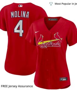 Women’s St. Louis Cardinals Molina Cardinals Jersey, Nike Red Alternate MLB Replica Jersey – Best MLB Jerseys