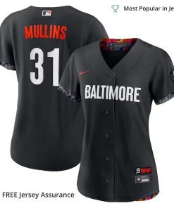 Women’s Baltimore Orioles Cedric Mullins Jersey, Nike Black 2023 City Connect MLB Replica Jersey – Best MLB Jerseys