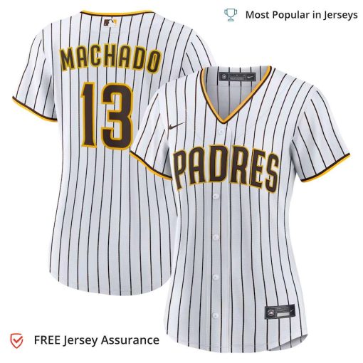 Women’s Machado Jersey Padres, Nike White/Brown Home MLB Replica Jersey – Best MLB Jerseys