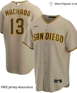 Men’s Machado Jersey Padres, Nike Tan Alternate MLB Replica Jersey – Best MLB Jerseys