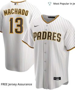 Men’s Machado Jersey Padres, Nike White Alternate MLB Replica Jersey – Best MLB Jerseys