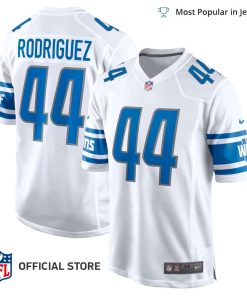 NFL Jersey Men’s Detroit Lions Malcolm Rodriguez Jersey White Game Player Jersey