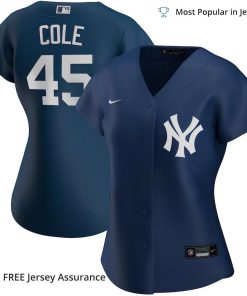 Women’s New York Yankees Gerrit Cole Jersey, Nike Navy Alternate MLB Replica Jersey – Best MLB Jerseys