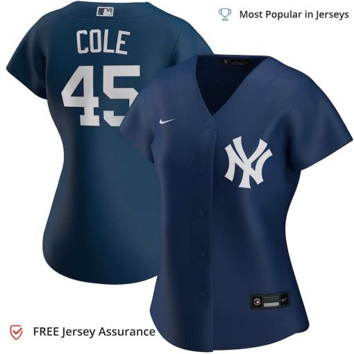 Women’s New York Yankees Gerrit Cole Jersey, Nike Navy Alternate MLB Replica Jersey – Best MLB Jerseys