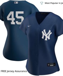 Women’s New York Yankees 45 Gerrit Cole Jersey, Nike Navy Alternate MLB Replica Jersey – Best MLB Jerseys
