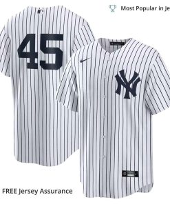 Men’s New York Yankees 45 Gerrit Cole Jersey, Nike White Home MLB Replica Jersey – Best MLB Jerseys
