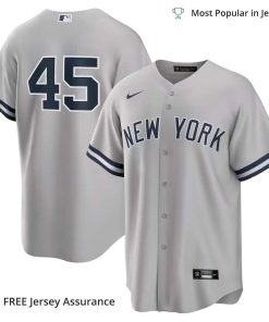 Men’s New York Yankees Gerrit Cole Jersey, Nike Gray Road MLB Replica Jersey – Best MLB Jerseys