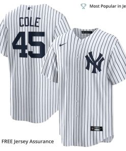 Men’s New York Yankees Gerrit Cole Jersey, Nike White Home MLB Replica Jersey – Best MLB Jerseys