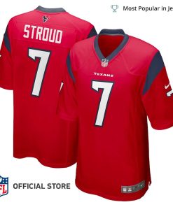 NFL Jersey Men’s Houston Texans CJ Stroud Jersey Red 2023 NFL Draft First Round Pick Alternate Game Jersey