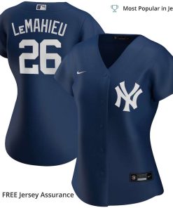 Women’s New York Yankees DJ Lemahieu Jersey, Nike Navy Alternate MLB Replica Jersey – Best MLB Jerseys