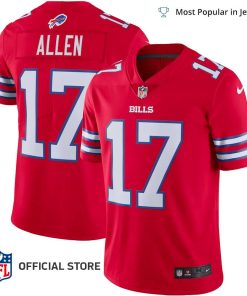 NFL Jersey Men’s Buffalo Bills Josh Allen Color Rush Jersey, Nike Red Color Rush Vapor Limited Jersey