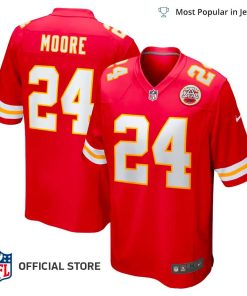 NFL Jersey Men’s Kansas City Chiefs Skyy Moore Jersey Red Game Player Jersey