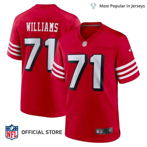 NFL Jersey Men’s San Francisco 49ers Trent Williams Jersey Scarlet Alternate Game Jersey