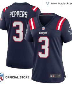 NFL Jersey Women’s New England Patriots Jabrill Peppers Jersey, Nike Navy Game Jersey