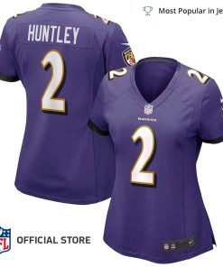 NFL Jersey Women’s Baltimore Ravens Tyler Huntley Jersey, Nike Purple Game Jersey