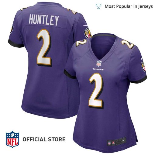 NFL Jersey Women’s Baltimore Ravens Tyler Huntley Jersey, Nike Purple Game Jersey