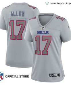 NFL Jersey Women’s Buffalo Bills Josh Allen Jersey, Nike Gray Atmosphere Fashion Game Jersey