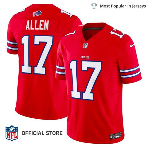 NFL Jersey Men’s Buffalo Bills Josh Allen Jersey, Nike Red Vapor F.U.S.E. Limited Jersey