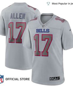 NFL Jersey Men’s Buffalo Bills Josh Allen Jersey, Nike Gray Atmosphere Fashion Game Jersey