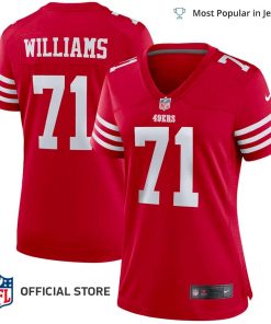 NFL Jersey Women’s San Francisco 49ers Trent Williams Jersey Scarlet Team Player Game Jersey