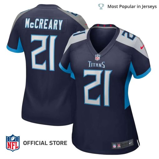 NFL Jersey Women’s Tennessee Titans Roger Mccreary Jersey, Nike Navy Game Player Jersey