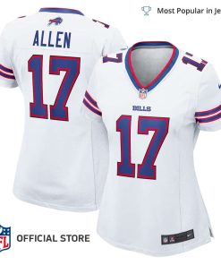 NFL Jersey Women’s Buffalo Bills Josh Allen Jersey, Nike White Game Player Jersey