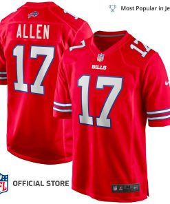 NFL Jersey Men’s Buffalo Bills Josh Allen Jersey, Nike Red Alternate Game Player Jersey