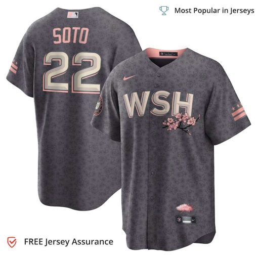 Men’s Washington Nationals Juan Soto City Connect Jersey, Nike Gray 2022 MLB Replica Jersey – Best MLB Jerseys