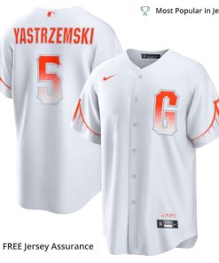 Men’s San Francisco Giants Mike Yastrzemski Jersey, Nike White City Connect MLB Replica Jersey – Best MLB Jerseys