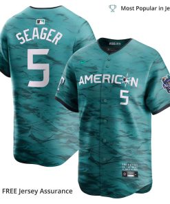 Men's American League Corey Seager Rangers Jersey, Nike Teal 2023 MLB All Star Jersey - Best MLB Jerseys