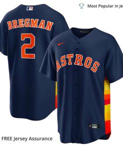 Men's Astros Bregman Jersey, Nike Navy Alternate MLB Replica Jersey - Best MLB Jerseys
