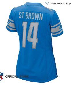 NFL Jersey Women's Detroit Lions Amon Ra St Brown Jersey Blue Game Player Jersey