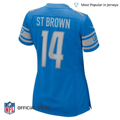 NFL Jersey Women’s Detroit Lions Amon Ra St Brown Jersey Blue Game Player Jersey