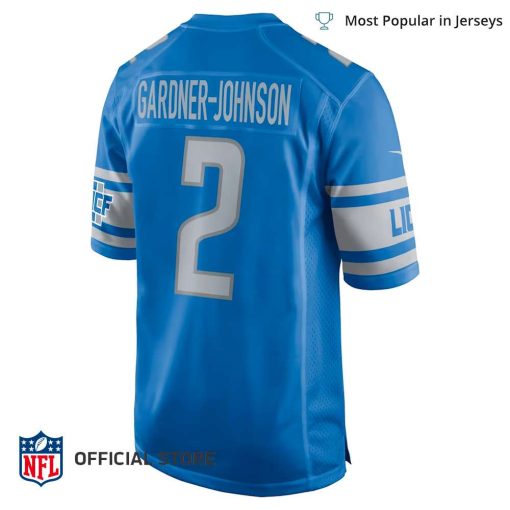 NFL Jersey Men’s Detroit Lions CJ Gardner Johnson Jersey, Nike Blue Game Player Jersey