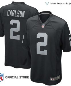 NFL Jersey Men’s Las Vegas Raiders Daniel Carlson Jersey, Nike Black Game Player Jersey