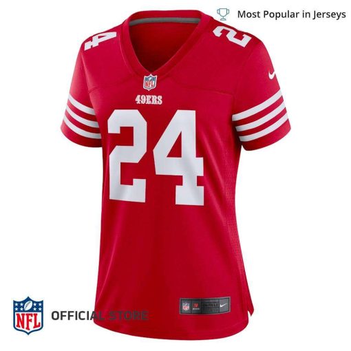 NFL Jersey Women’s San Francisco 49ers Jordan Mason Jersey, Nike Scarlet Game Player Jersey