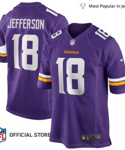 NFL Jersey Men’s Minnesota Vikings Justin Jefferson Color Rush Jersey, Nike Purple Player Game Jersey