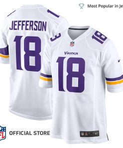 NFL Jersey Men’s Minnesota Vikings Justin Jefferson Color Rush Jersey, Nike White Game Player Jersey