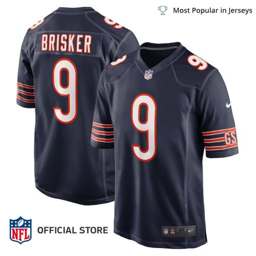NFL Jersey Men’s Chicago Bears Brisker Jersey, Nike Navy Game Player Jersey