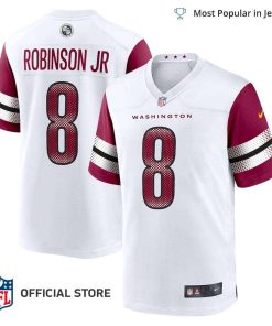 NFL Jersey Men’s Washington Commanders Brian Robinson Jr Jersey, Nike White Away Game Player Jersey